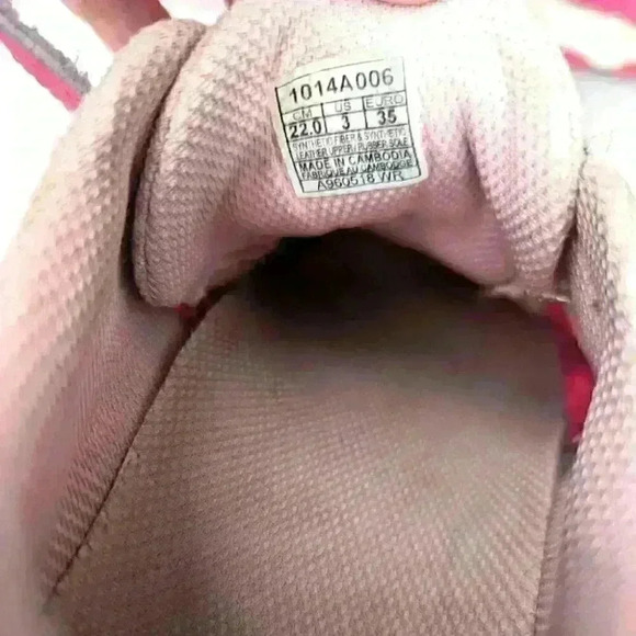 Girls Asics  Pink Running shoes - size 3 - Picture 4 of 5